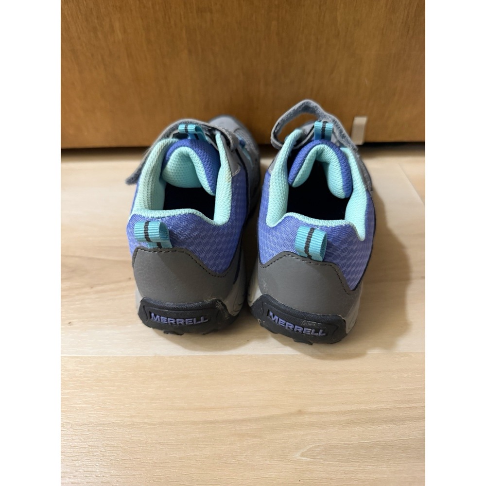 Merrell Big Kid Trail Quest Hiking Sneakers Grey Blue MY57111 Size 2 - Picture 4 of 7